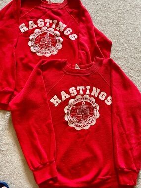 Matching Hastings College of the Law sweat tops (M and S) from the 1980s.